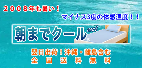 寝苦しい夜にひんやりクール商品