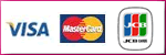 VISA/MASTER/JCBカードを取扱い