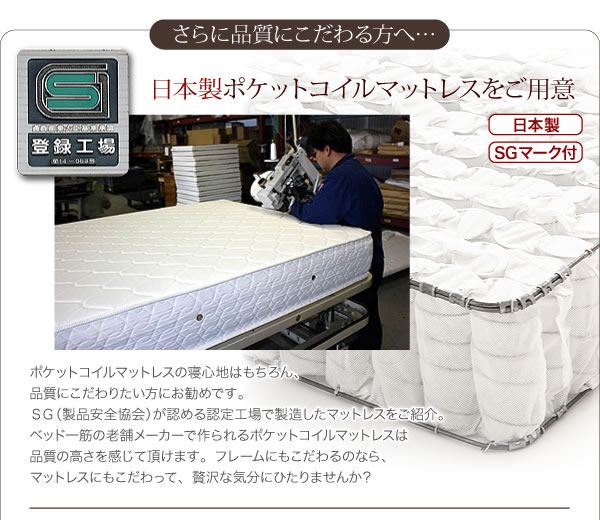 コンセント付き収納ベッド【Silly】シリー 激安通販