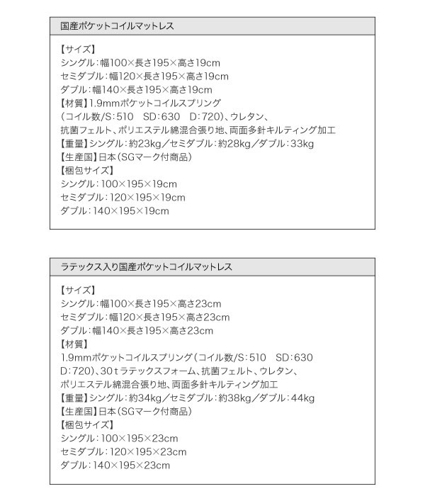 モダンライト・コンセント付き収納ベッド 【Yuan】ユアン セミダブル【フレームのみ】　激安通販