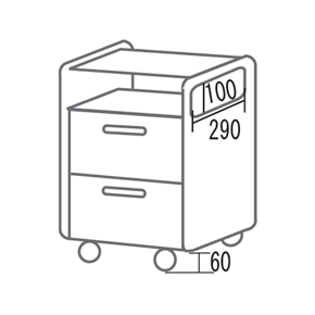 E-toko家具シリーズ　ワゴン　JUW-2177NA　サイズ横