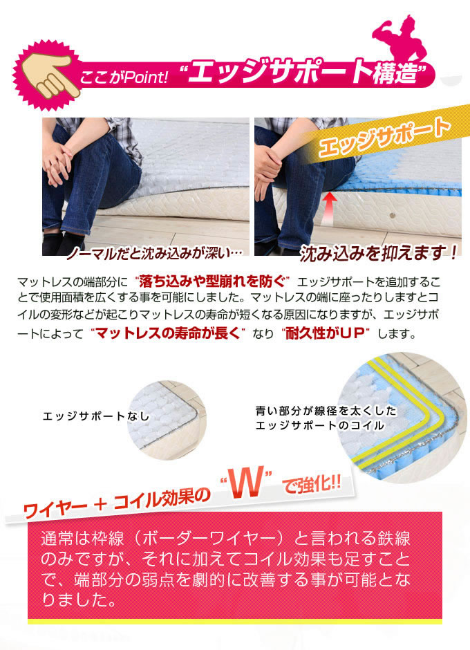 国産ナノテック ポケットコイル 銀イオンプレミアムＪＰ 7.5インチ 7ゾーン 激安通販