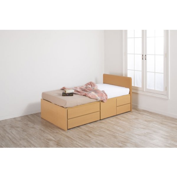 画像3: セミオーダー仕様ショート丈大容量収納チェストベッド【Varier-s】国産 フラットパネル 大幅値下げ