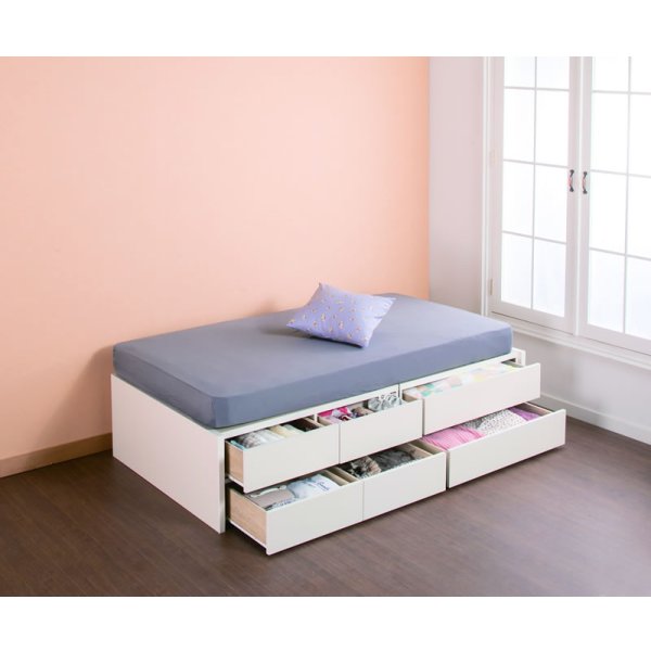 画像6: セミオーダー仕様ショート丈大容量収納チェストベッド【Varier-s】国産 ヘッドレス 大幅値下げ