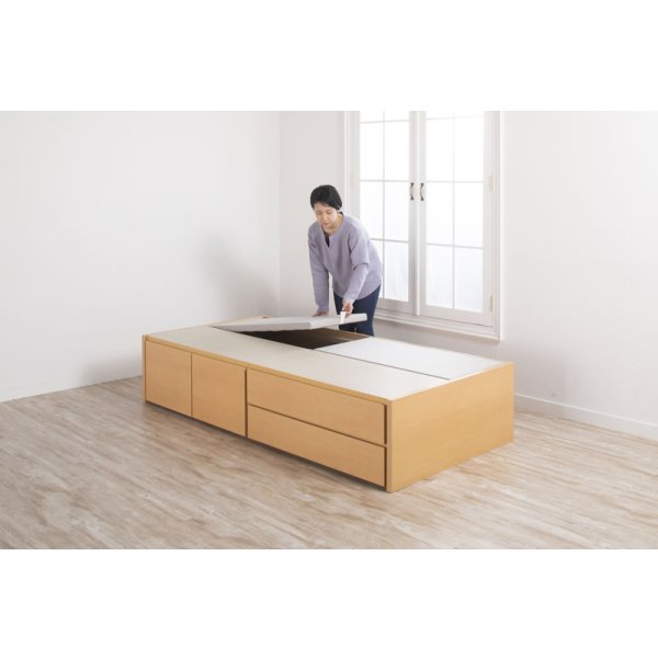 画像14: セミオーダー仕様ショート丈大容量収納チェストベッド【Varier-s】国産 ヘッドレス 大幅値下げ