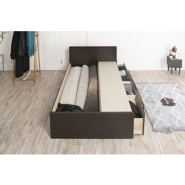 画像10: セミオーダー仕様大容量収納チェストベッド【Varier】国産 フラットパネル 大幅値下げ