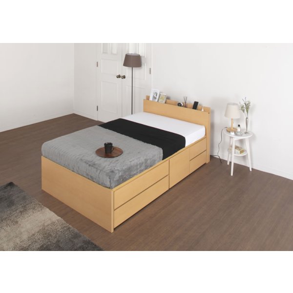 画像3: セミオーダー仕様大容量収納チェストベッド【Varier】国産 スマート棚 大幅値下げ