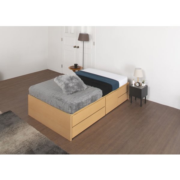 画像3: セミオーダー仕様大容量収納チェストベッド【Varier】国産 ヘッドレス 大幅値下げ