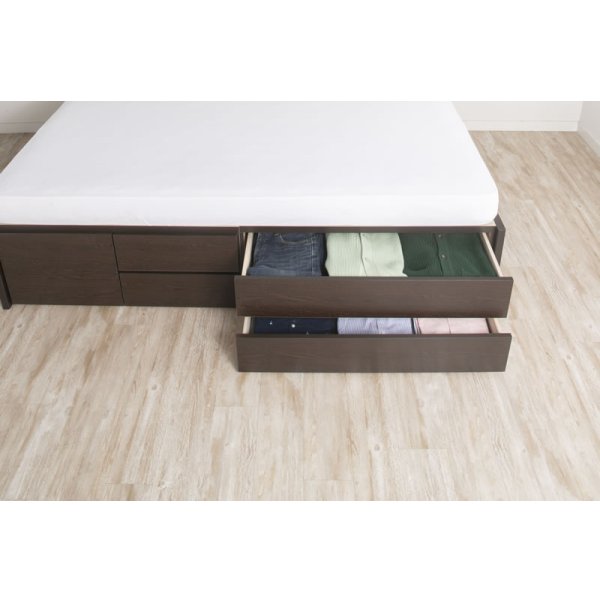 画像11: セミオーダー仕様大容量収納チェストベッド【Varier】国産 ヘッドレス 大幅値下げ