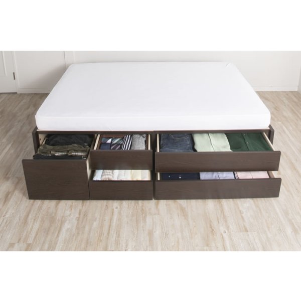 画像12: セミオーダー仕様大容量収納チェストベッド【Varier】国産 ヘッドレス 大幅値下げ