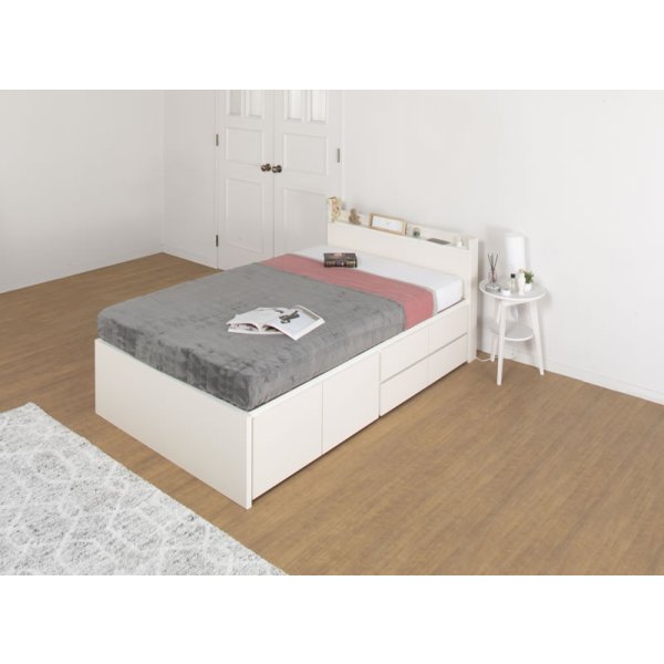 画像5: セミオーダー仕様大容量収納チェストベッド【Varier】国産 スリム棚付き 大幅値下げ