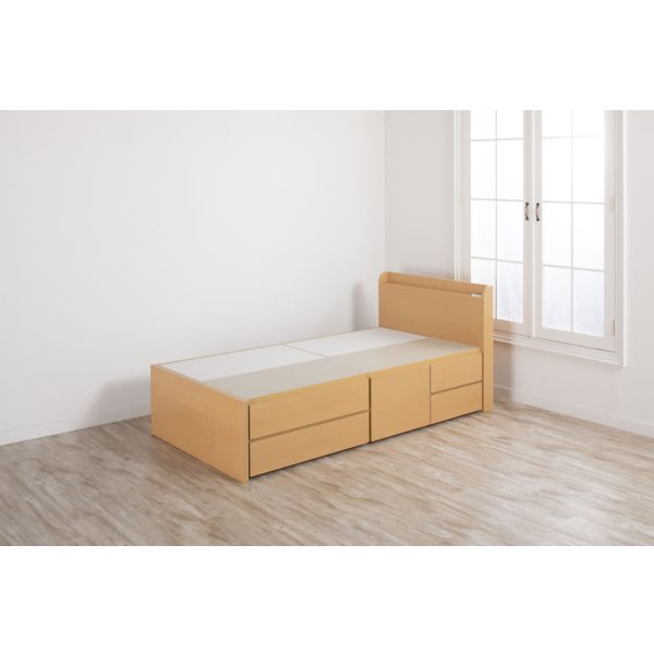 画像7: セミオーダー仕様大容量収納チェストベッド【Varier】国産 スリム棚付き 大幅値下げ