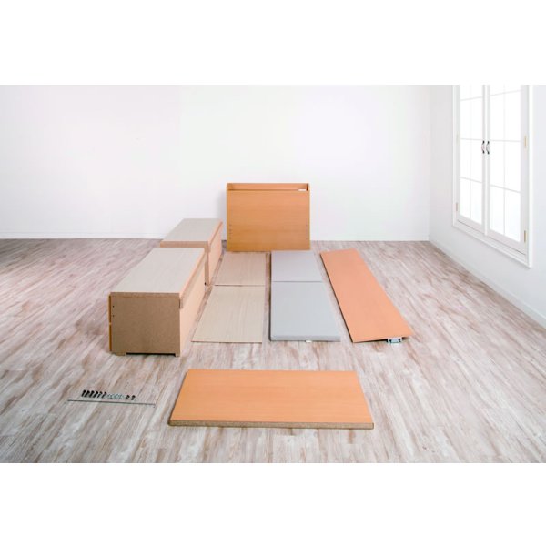 画像13: セミオーダー仕様大容量収納チェストベッド【Varier】国産 スリム棚付き 大幅値下げ