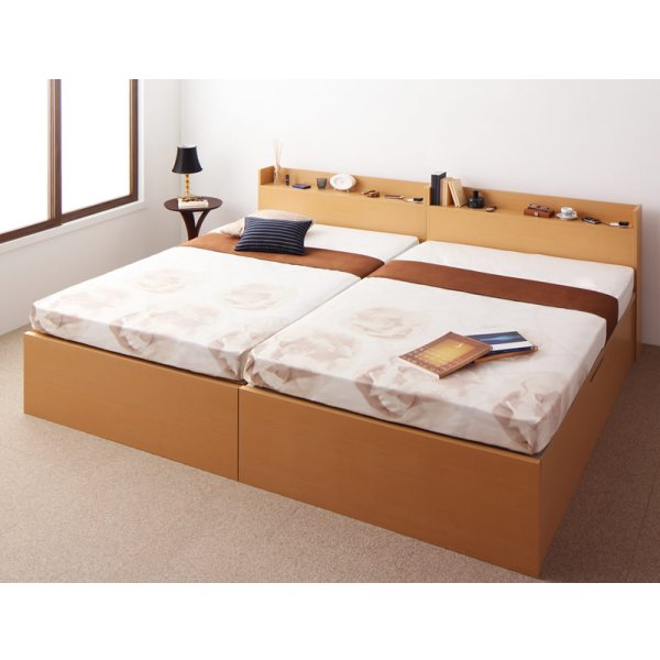 画像7: 国産跳ね上げ式収納ベッド・シンプル棚タイプ【Dania】ダニア