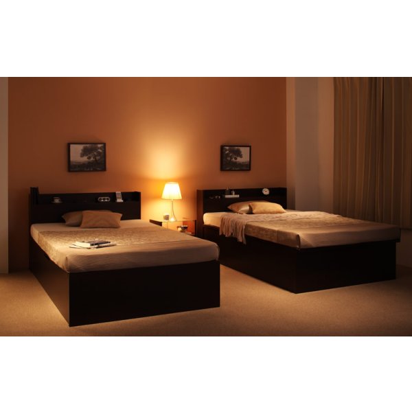 画像17: 国産跳ね上げ式収納ベッド・シンプル棚タイプ【Dania】ダニア