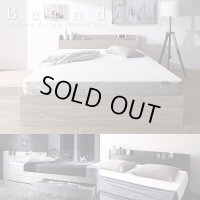 天然木風大型収納ベッド【Bernd】クイーン＆キングサイズ限定