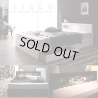 【価格訴求モデル】LEDライト・コンセント付き収納ベッド【Estado】エスタード
