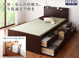 シンプル棚が特徴の畳ベッド