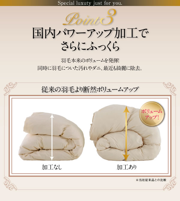 ポーランド産ホワイトダック90% ロイヤルゴールドラベル羽毛布団8点セット【Amandy】アマンディの激安通販