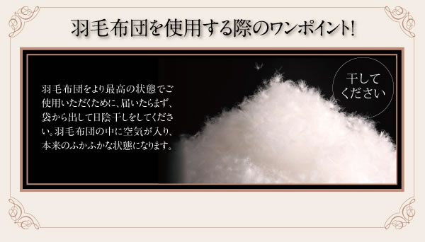 ポーランド産ホワイトダック90% ロイヤルゴールドラベル羽毛布団8点セット【Amandy】アマンディの激安通販