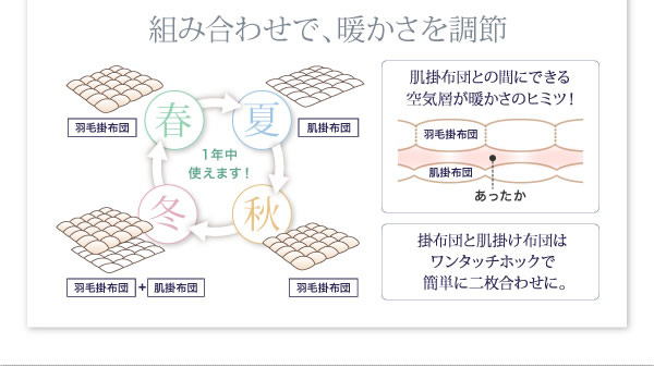 【DOWNPASS認証】フランス産ホワイトダックダウンエクセルゴールドラベル羽毛布団8点セット プレミアム敷き布団タイプの激安通販