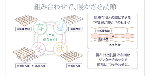 【DOWNPASS認証】フランス産ホワイトダックダウンエクセルゴールドラベル羽毛布団8点セット ベッドタイプ/和タイプの激安通販