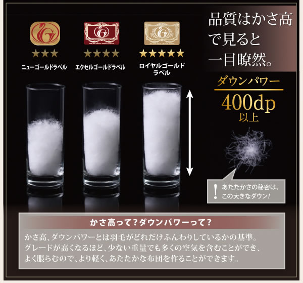 ポーランド産ホワイトダック90% ロイヤルゴールドラベル羽毛布団8点セット【Fiji】フィジー プレミアム敷布団タイプの激安通販