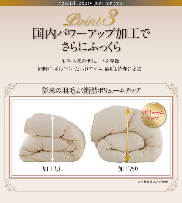 ポーランド産ホワイトダック90% ロイヤルゴールドラベル羽毛布団8点セット【Fiji】フィジー プレミアム敷布団タイプの激安通販