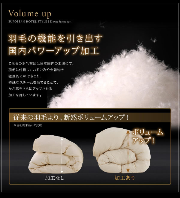 ニューゴールドラベル/エクセルゴールドラベル!高級ホテルスタイル羽毛布団5点セットの激安通販