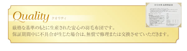日本製防カビ消臭 ダックダウン ニューゴールドラベル 羽毛掛布団【Alice】アリーチェの激安通販