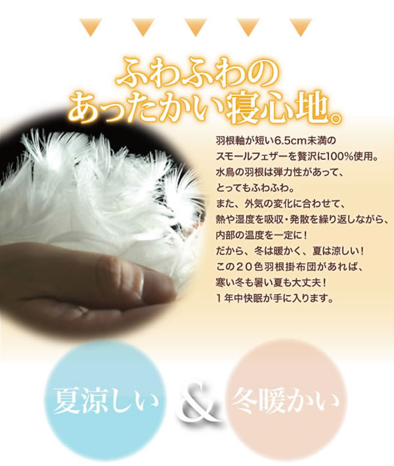 新20色羽根掛布団