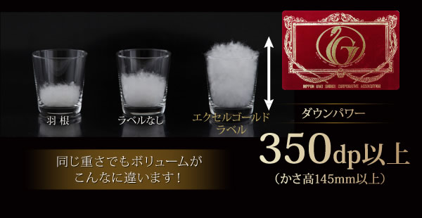 エクセルゴールドラベル ホワイトダックダウン90%羽毛掛布団 【Conrad】コンラッドの激安通販