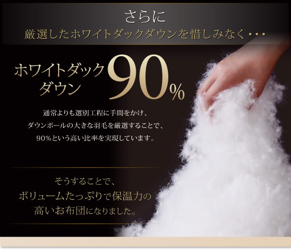 エクセルゴールドラベル ホワイトダックダウン90%羽毛掛布団 【Conrad】コンラッドの激安通販