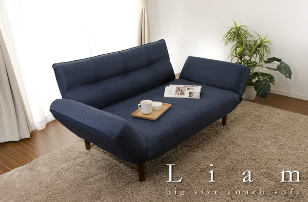 ワイドサイズカウチソファ【Liam】リアムの激安通販