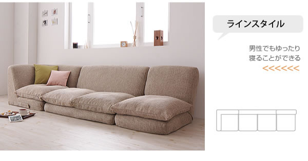 リクライニングフロアコーナーソファ【Lierl】リール　激安