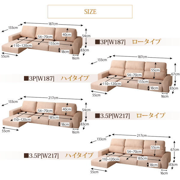 高級感抜群ファブリック仕様フロアコーナーソファ【Saffron】サフランの激安通販