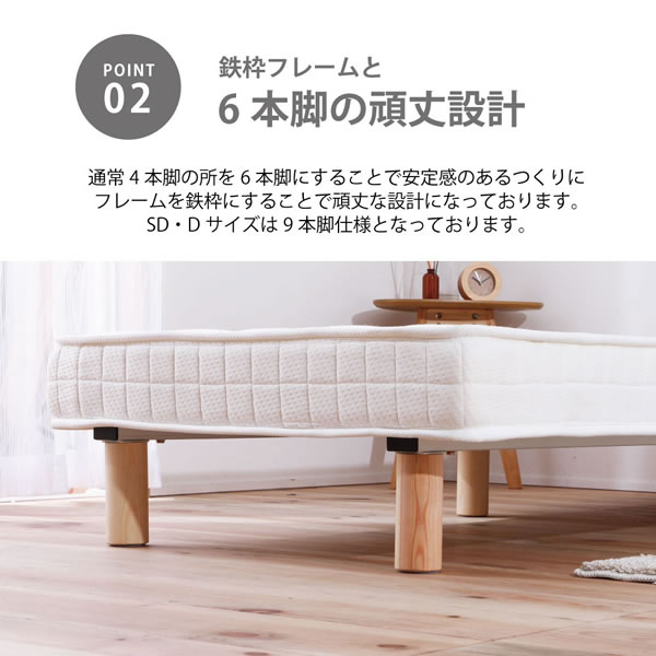 低価格でも寝心地抜群!高反発ウレタンマットレスベッド ショート/レギュラーを通販で激安販売