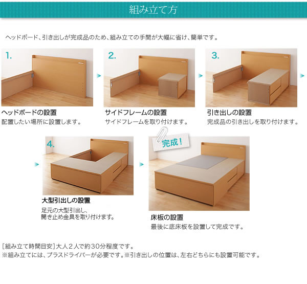 組立設置サービス：日本製：布団が収納できるチェストベッド【Gloria】グローリア　激安通販