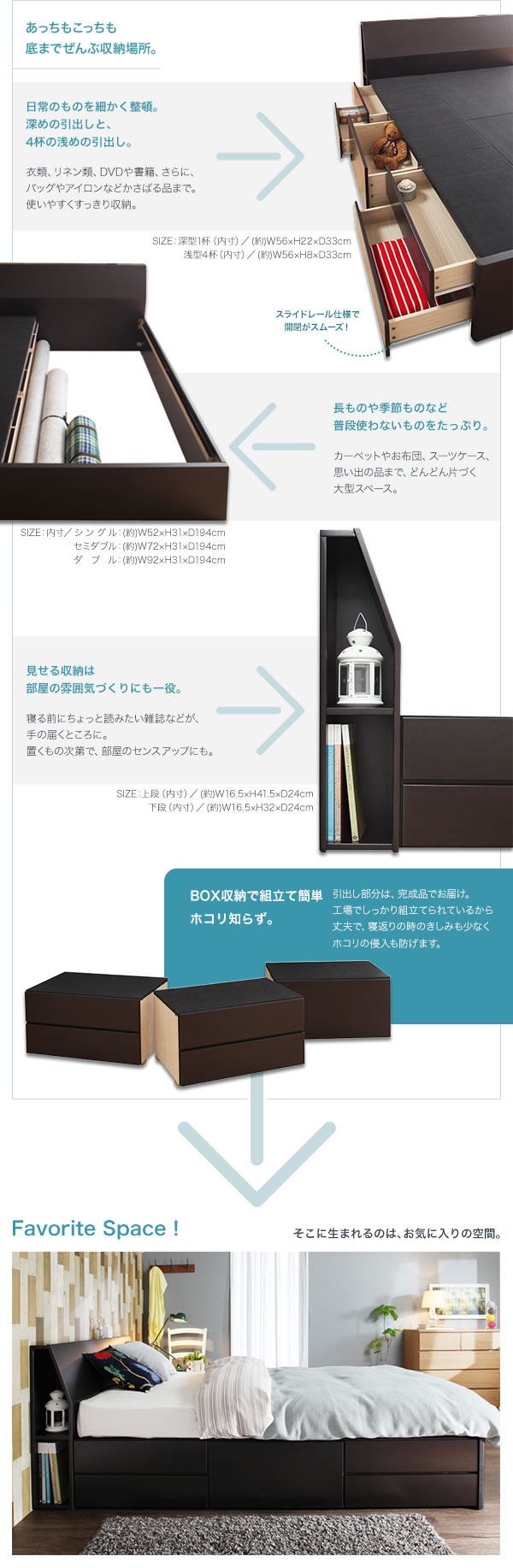 北欧デザインBOXタイプチェストベッド【Krona】クルーナ/【Hoge】ホーグの激安通販