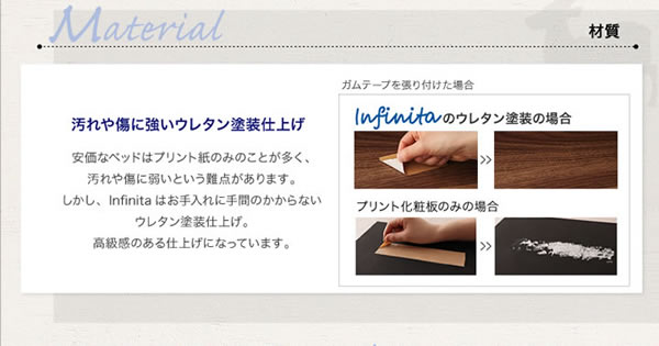 人気の照明・コンセント付きチェストベッド 【Infinita】インフィニタ 激安通販