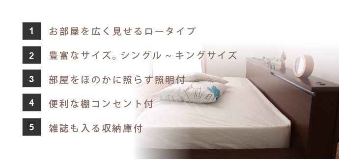 収納庫付きステージデザインフロアベッド【Moon】ムーンを通販で激安販売
