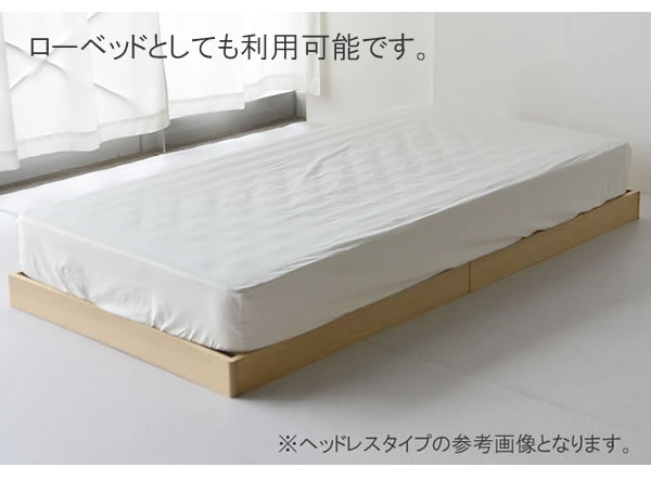 オーク突板木製ベッドシリーズ すのこ仕様ヘッドレスベッド【Tapian】タピアンの激安通販