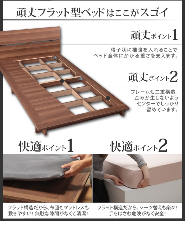 敷布団対応頑丈ローベッド【selma】セルマを通販で激安販売