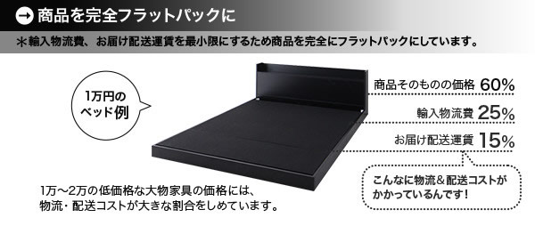 布団対応!棚・コンセント付きローベッド【Calidas】カリダスの激安通販
