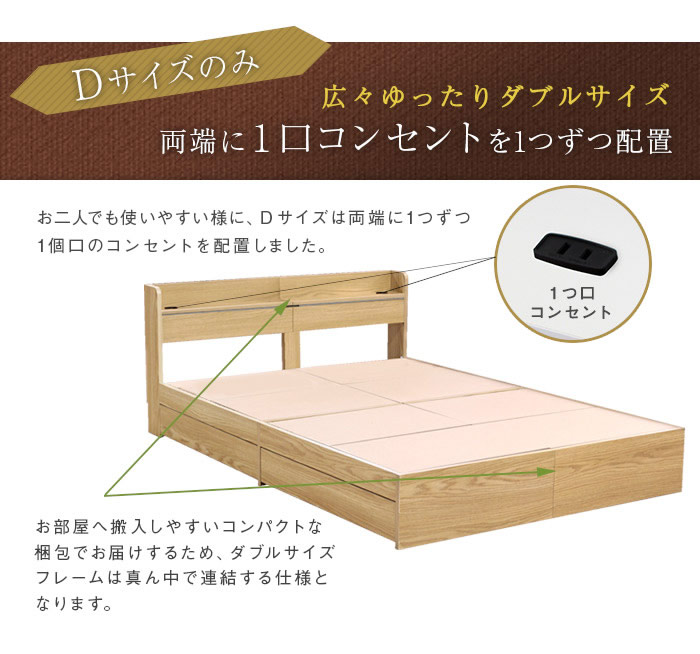 スリットデザインが便利でおしゃれなシンプル収納ベッド【Etude】エチュード 価格訴求商品の激安通販