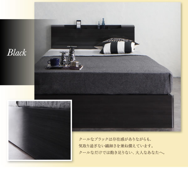 鏡面仕様収納ベッド【Champanhe】シャンパニエの激安通販