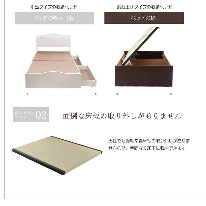 棚有無が選べる日本製分割跳ね上げ式畳ベッド【和彩】あいさの激安通販