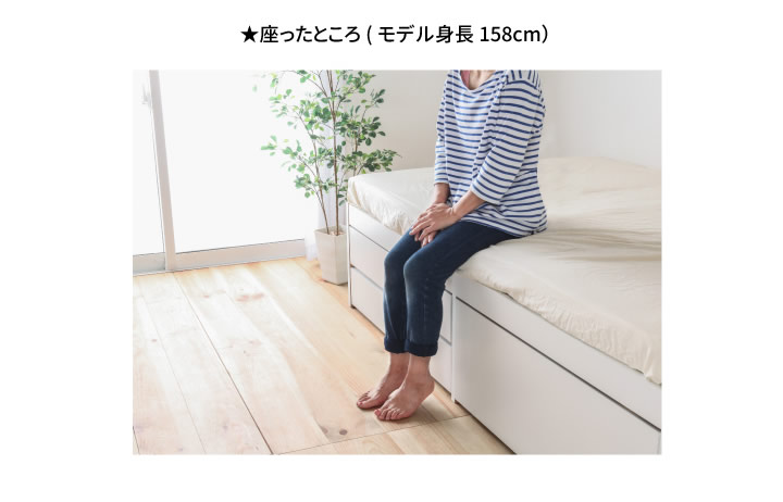 日本製・低ホルムアルデヒド仕様・選べる引き出しタイプ!大容量チェストベッド【Chive】チャイブの激安通販