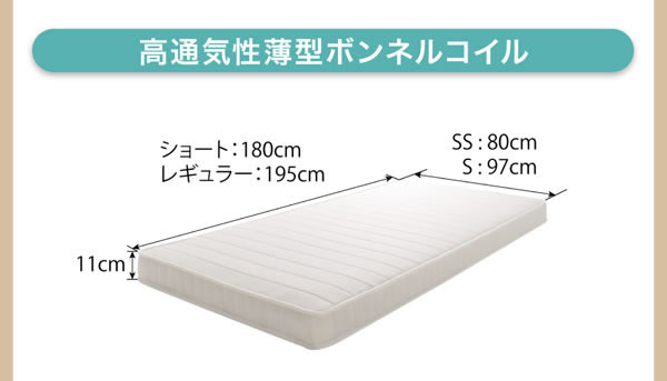 ショート丈専用コンパクトマットレス 寝心地を3タイプから選べます。の激安通販