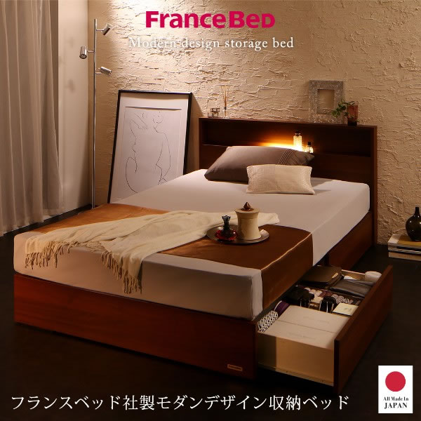 すのこ仕様BOX収納ベッド【Fiona】フィオナ 国産 フランスベッド製の激安通販